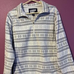 Lands End Anyweather Fleece Quarter Zip Pullover